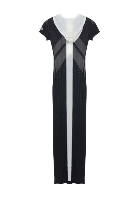 abito lungo inlaid chevron donna nero JEAN PAUL GAULTIER | 25/33-F-RO346P-J0840001